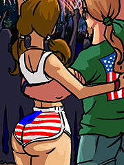 Fuck explode in me big black daddy I love your firework exploding inside of my white womb - Happy 4th of July y'all by Illustrated interracial