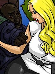 Kelly waves the middle finger - The Homeless man's new wife by Illustrated interracial